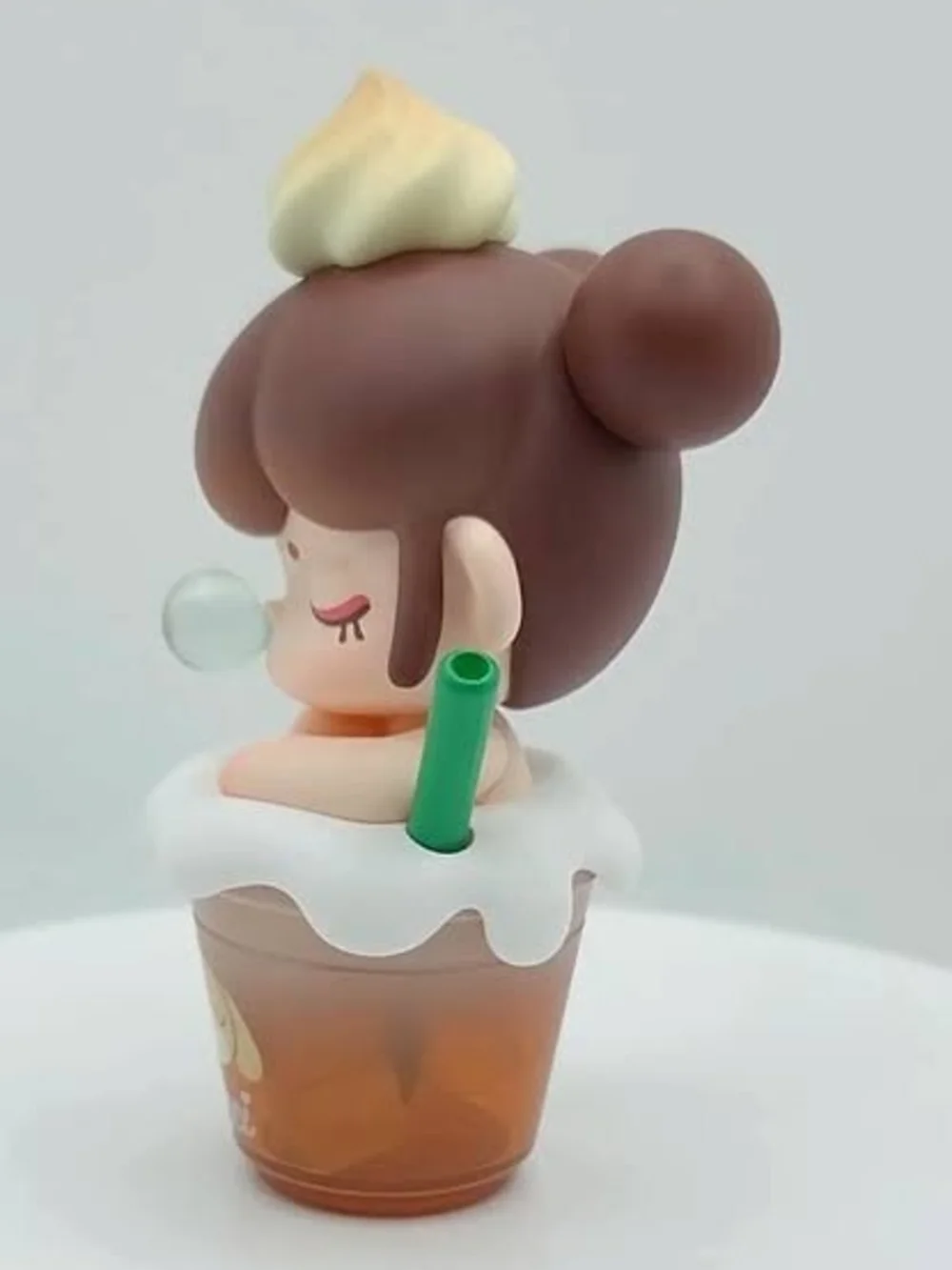 Baby Nanci Milk Tea with Glow in the Dark Ice Cubes Frosty Milk Coffee